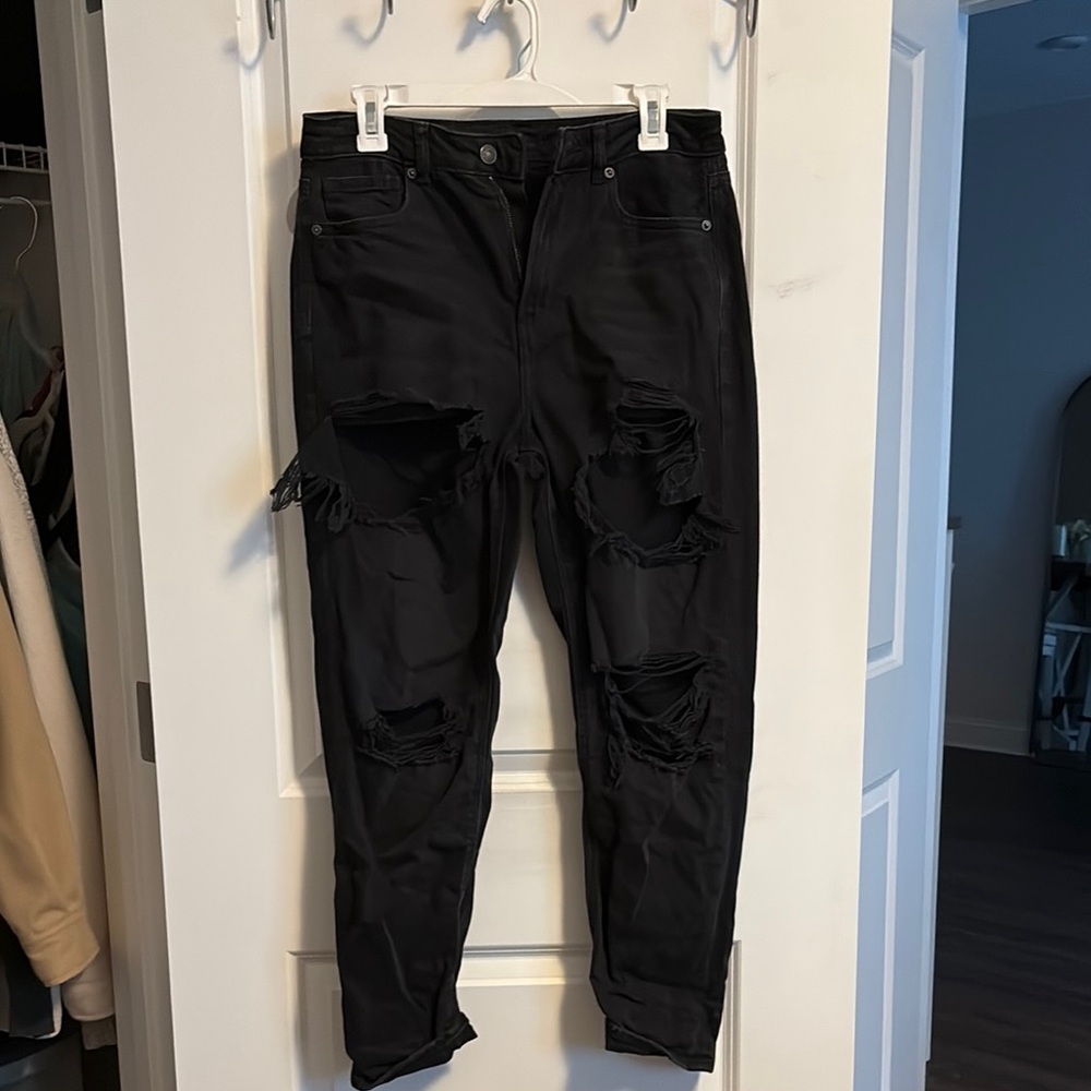 American Eagle Outfitters Black Ripped Jeans